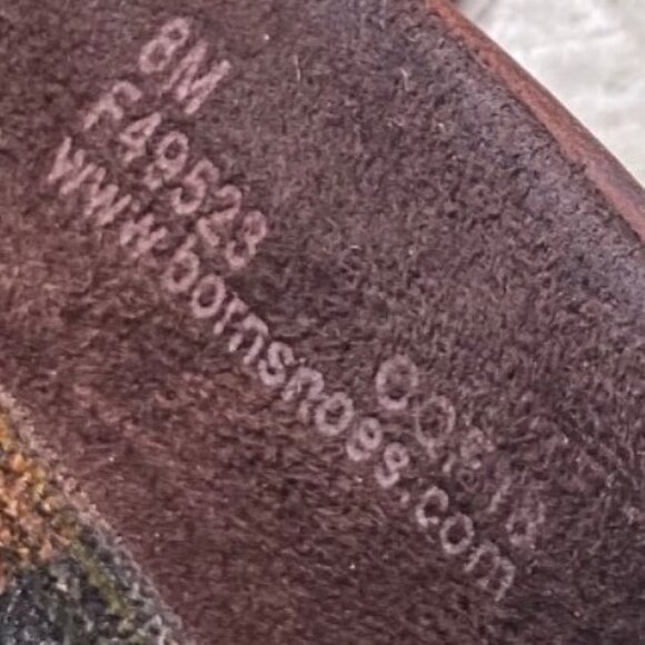 Born Brown Leather Slip-On Loafers Boho Cottagecore Comfort Casual Shoes - Picture 8 of 8